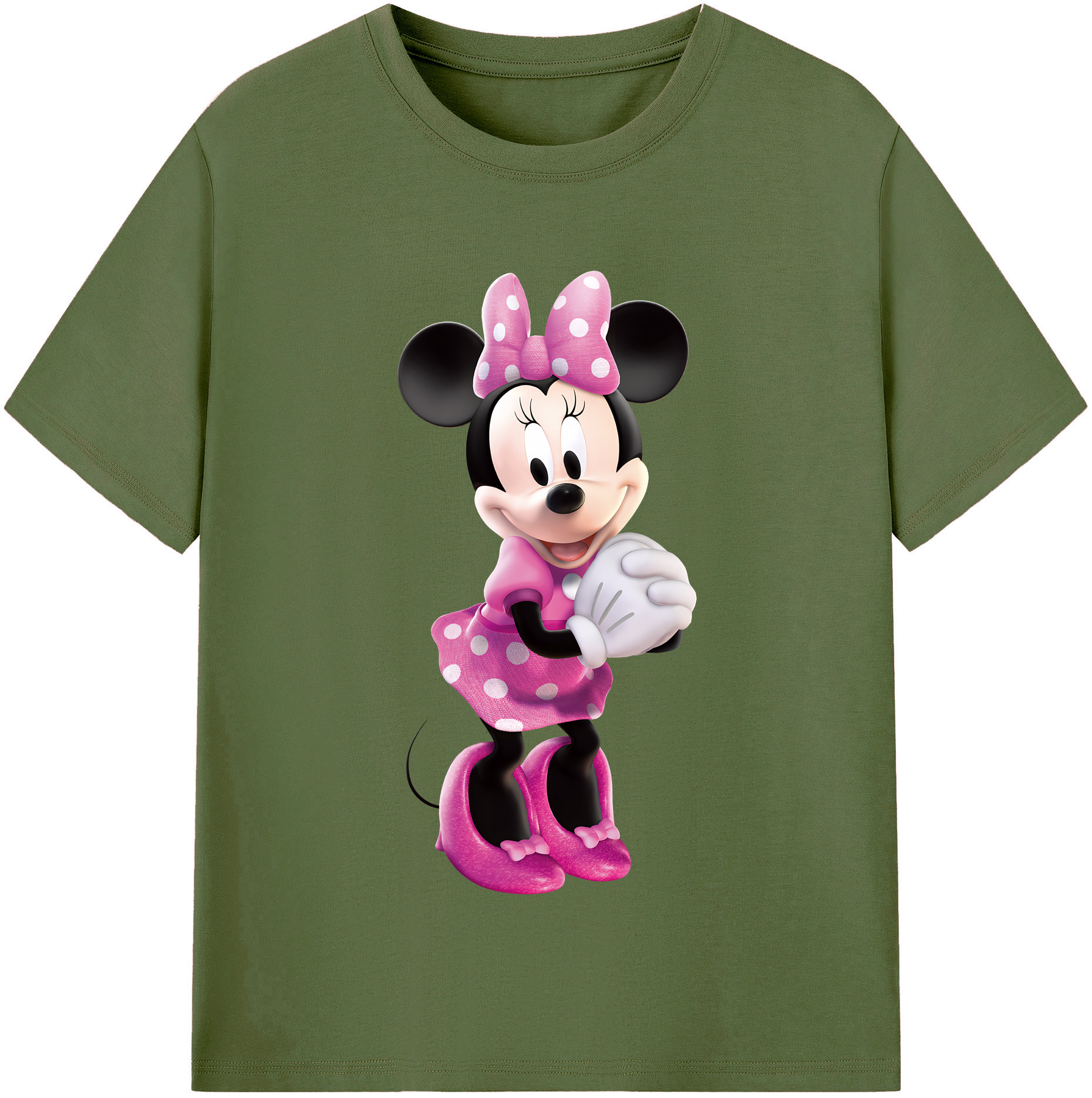 （画像用） ミッキーマウス Mickey Mouse 綿100％半袖Tシャツ（フロントプリント）